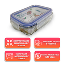 Kit 3 / 5 ou 10 Potes Vidro Hermético mantimentos marmita 370ml - Pote Hermético - Oliver Home