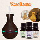 Kit Umidificador De Ar + 3 Essências 10ml | Difusor Aromatizador Vaso Escolha Seu Modelo Atomizador