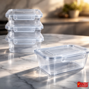 Kit Com 12 potes 800ml Tampa Com Trava Marmita Fitness Lavavel Freezer Microondas Durável BPAFree