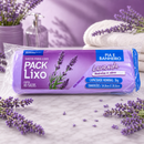 Pack Saco de Lixo Lavanda Pia e Banheiro 34x38cm Neutraliza Odores Material Resistente