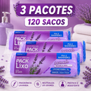 Pack Saco de Lixo Lavanda Pia e Banheiro 34x38cm Neutraliza Odores Material Resistente
