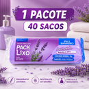 Pack Saco de Lixo Lavanda Pia e Banheiro 34x38cm Neutraliza Odores Material Resistente