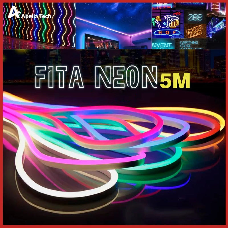 Fita Neon Flexível LED 5 Metros - NeonFlex Pro